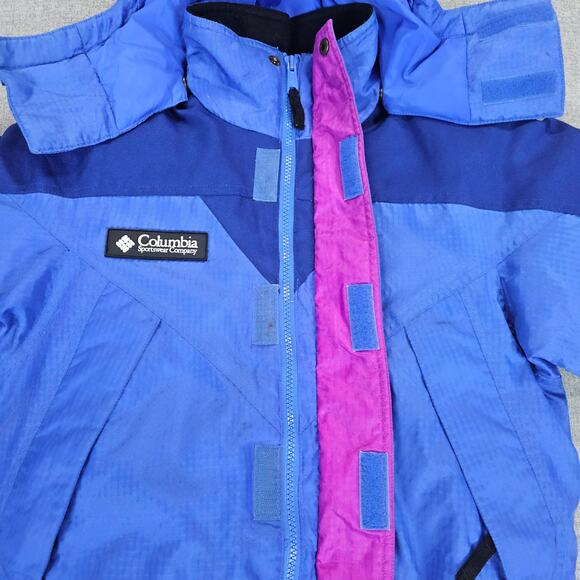Columbia Jacket Kid Size 7 8 Purple Tectonite Heavyweight Down Hooded Snow Coat - Picture 8 of 16